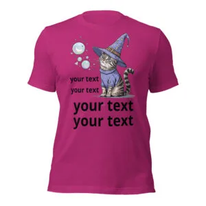Unisex t-shirt Magical Wizard Cat Christmas T-Shirt