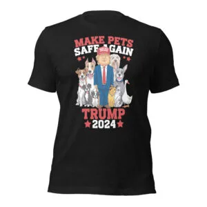 Unisex t-shirt Make Pets Safe Again Trump 2024 Christmas T-Shirt